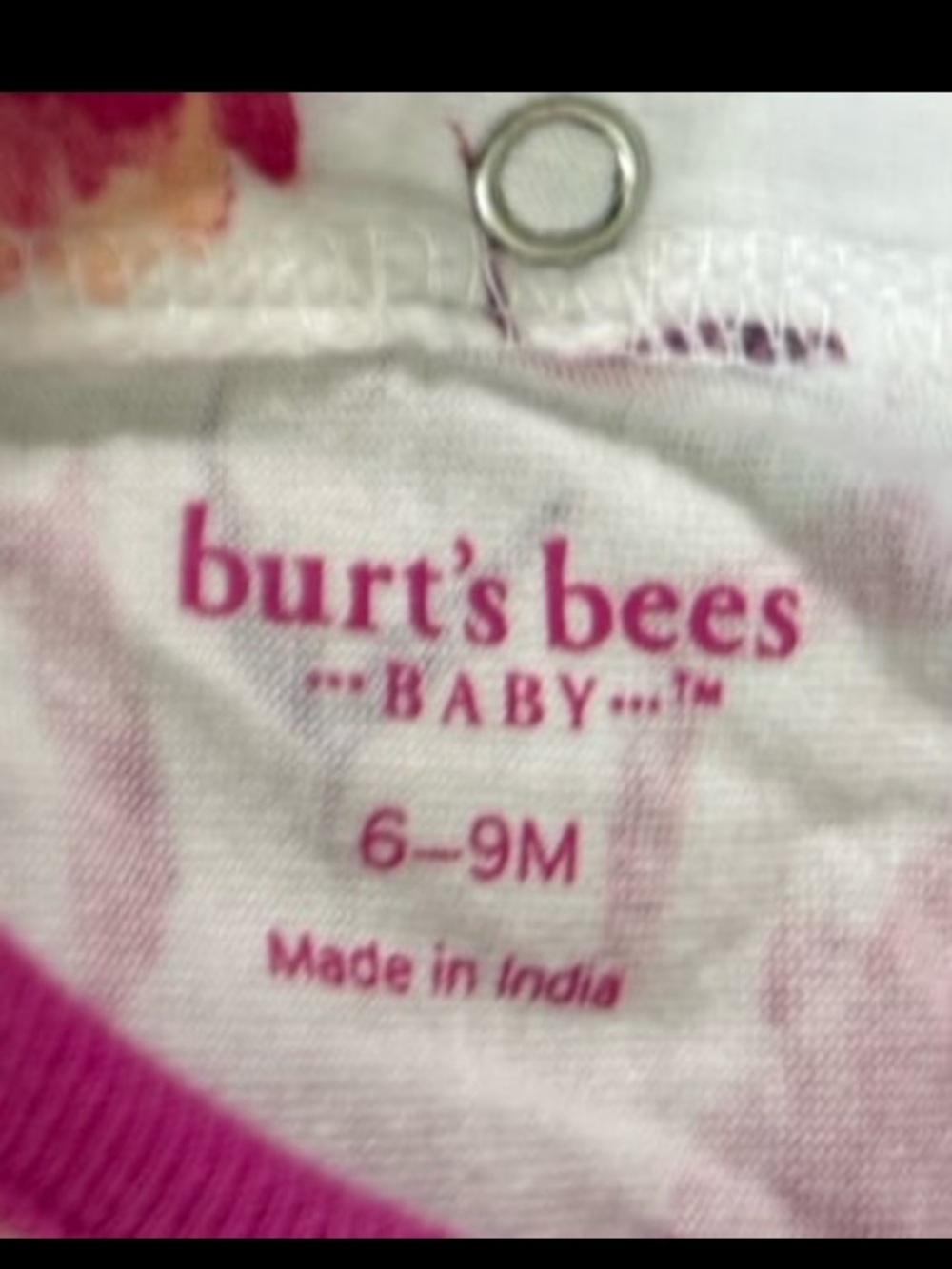 Burt's Bees Baby Romper with Pink Floral Design - Picture 2 of 2